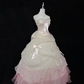 Blush Pink Bow Strapless Cinched Waist Voluminous Layered Princess Skirt Long Romantic Dress, Wedding Gown gh7973