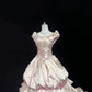 Blush Pink Vintage Royal Style Cinched Waist Voluminous Elegant Skirt Luxury Long Romantic Dress, Wedding Gown gh8019