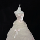 Blush Pink Bow Strapless Cinched Waist Voluminous Layered Princess Skirt Long Romantic Dress, Wedding Gown gh7973