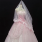 Gradient Blush Pink Strapless Romantic Gown, Cinched Waist, Voluminous Princess Skirt, Wedding Dress & Bridal Gown gh8193
