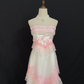 Light pink strapless long romantic gown with fitted waist, luxurious and elegant style, wedding dress & bridal gown gh8284