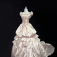 Blush Pink Vintage Royal Style Cinched Waist Voluminous Elegant Skirt Luxury Long Romantic Dress, Wedding Gown gh8019