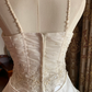 White Spaghetti Strap Waist-Cinched Voluminous Skirt Prom Dress, Evening Ball Gown, Birthday Party Gown gh7283