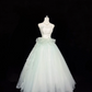 Light Green Spaghetti Strap Cinched Waist Voluminous Skirt Long Romantic Dress, Wedding Gown gh7885