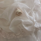 Blush Pink Halter Lace Trim Romantic Gown, Cinched Waist, Voluminous Princess Skirt, Wedding Dress & Bridal Gown gh8239