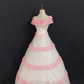 Pink Off-the-Shoulder Long Elegant Romantic Gown, Fitted Waist, Fluffy Princess Skirt, Wedding Dress & Bridal Gown gh8285