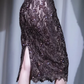 ✨Girlhomeshops-Black Lace Midi Party Dress with Beaded Rhinestones, Spaghetti Strap Bodycon Evening Gown gh10034