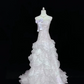 Lavender Strapless Cinched Waist Rhinestone Fitted Sexy Long Elegant Romantic Dress, Wedding Gown gh7975