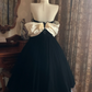 Black Off-the-Shoulder Waist-Cinched A-Line Voluminous Skirt Prom Dress, Evening Gown, Graduation Gown gh7256