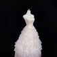 Lavender Strapless Cinched Waist Voluminous Skirt Elegant Romantic Dress, Wedding Gown gh8071