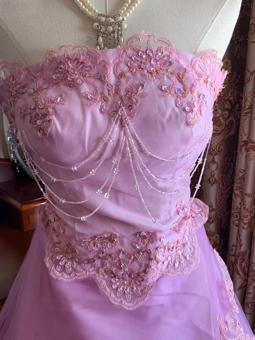 Lilac Strapless Waist-Cinched Voluminous Skirt Prom Dress, Birthday Ball Gown, Evening Party Gown gh7285