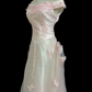 Blush pink off-the-shoulder long romantic gown with embroidery, fitted waist and classic elegant vibe, wedding dress & bridal gown gh8337