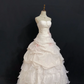 Blush Pink Strapless Romantic Gown with Cinched Waist and Voluminous Princess Skirt, Wedding Dress & Bridal Gown gh8287