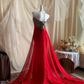 Red Strapless Waist-Cinched Elegant Prom Dress, Evening Gown gh7257