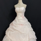 Blush Pink Strapless Romantic Gown with Cinched Waist and Voluminous Princess Skirt, Wedding Dress & Bridal Gown gh8287