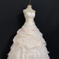 Blush Pink Strapless Romantic Gown with Cinched Waist and Voluminous Princess Skirt, Wedding Dress & Bridal Gown gh8287
