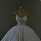 White shiny fashion exquisite beaded long elegant tulle floor-length ball gown evening dress wedding dress gh3350