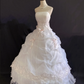 Blush pink strapless romantic gown with cinched waist and voluminous princess skirt, wedding dress and bridal gown gh8242