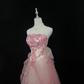 Blush Pink Spaghetti Straps, Cinched Waist, Slim Fit, Embroidered Long Vintage Elegant Romantic Dress, Wedding Gown gh8073