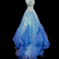 Gradient Blue One Shoulder Waist-Cinching Dreamy Fairy Prom Gown, Evening Formal Dress gh7334