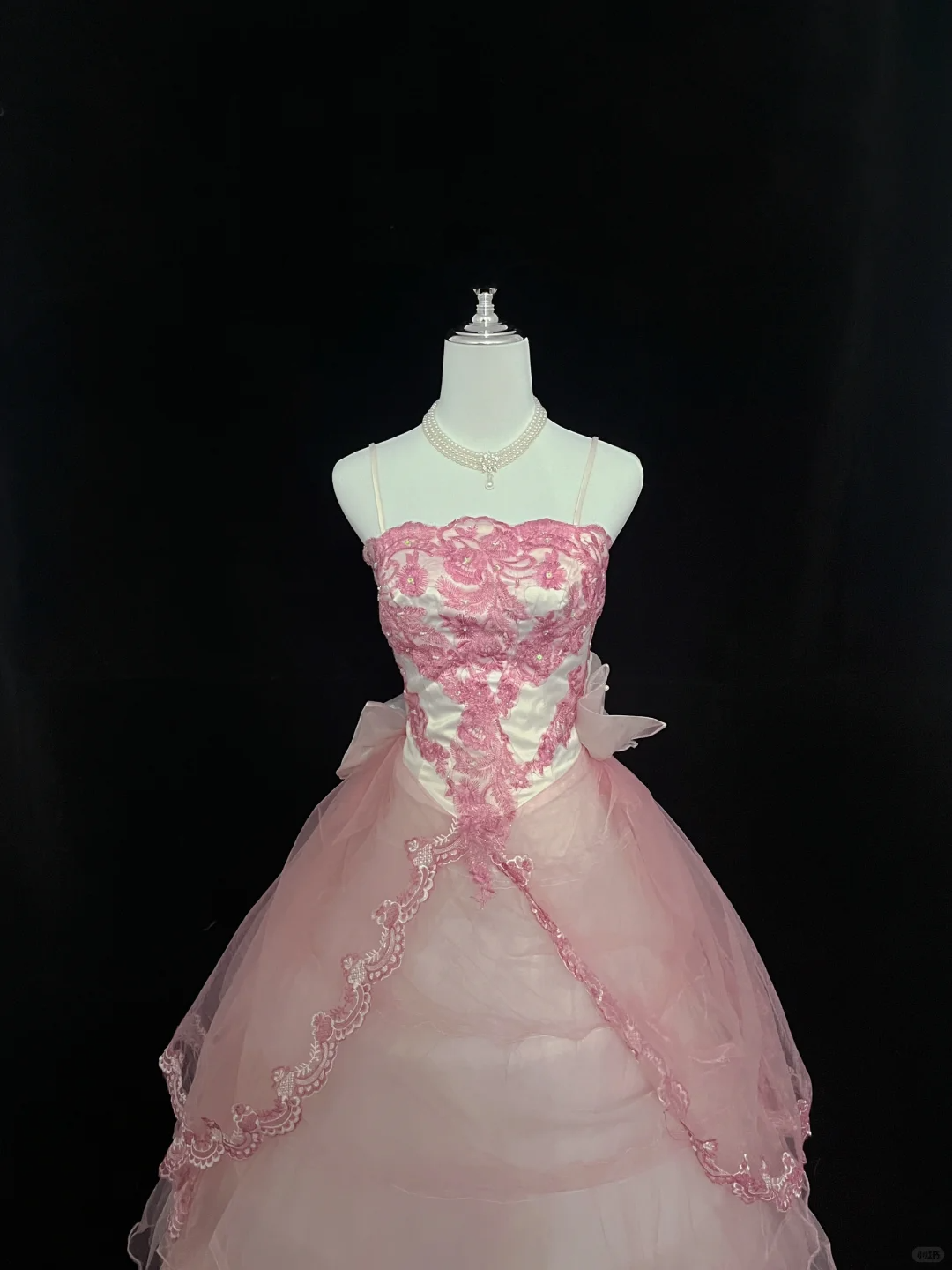 Blush Pink Spaghetti Straps, Cinched Waist, Slim Fit, Embroidered Long Vintage Elegant Romantic Dress, Wedding Gown gh8073