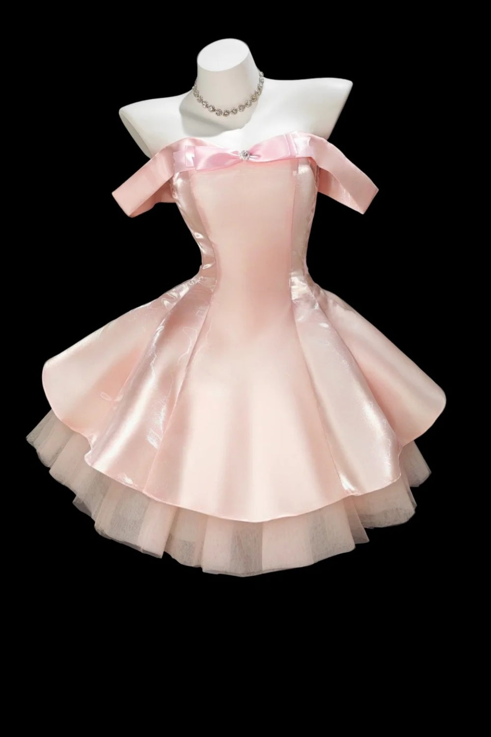 New stylish short satin back-to-school dress/birthday dress gh6832