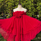 Red Stunning Fashion Vintage Elegant Delicate Floral Long Chiffon Homecoming Dress Prom Dress Evening Dress Birthday Party Dress gh4145
