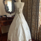 White Vintage Strapless Waist-Cinched Voluminous Skirt Prom Dress, Evening Gown gh7259