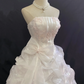 Blush Pink Strapless Romantic Gown with Embroidery & Bow Accents, Voluminous Princess Skirt, Wedding Dress & Bridal Gown gh8243