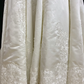 Light Champagne Long Classical Elegant Romantic Wedding Dress, Long Sleeves with Rose Lace, Fitted Waist gh8339