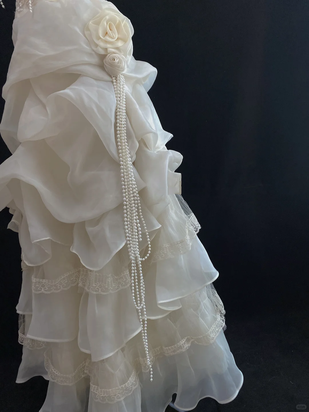 Light Apricot Spaghetti Strap Long Romantic Gown, Cinched Waist, Full Flared Skirt, Vintage Elegant Wedding Gown gh8113