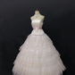 Blush pink strapless romantic gown with fitted waist and voluminous princess full skirt, wedding dress & bridal gown gh8198