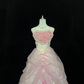 Blush Pink Spaghetti Straps Heart Neckline Cinched Waist Voluminous Princess Skirt Romantic Dress, Wedding Gown gh8024