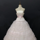 Blush pink strapless romantic gown with fitted waist and voluminous princess full skirt, wedding dress & bridal gown gh8198