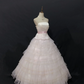 Blush pink strapless romantic gown with fitted waist and voluminous princess full skirt, wedding dress & bridal gown gh8198