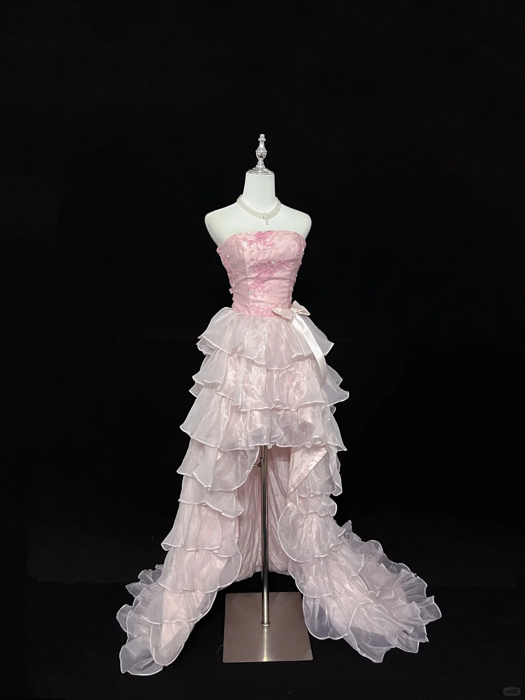 Blush Pink Strapless Sexy Cinched Waist Floor Length Romantic Dress, Wedding Gown gh7938