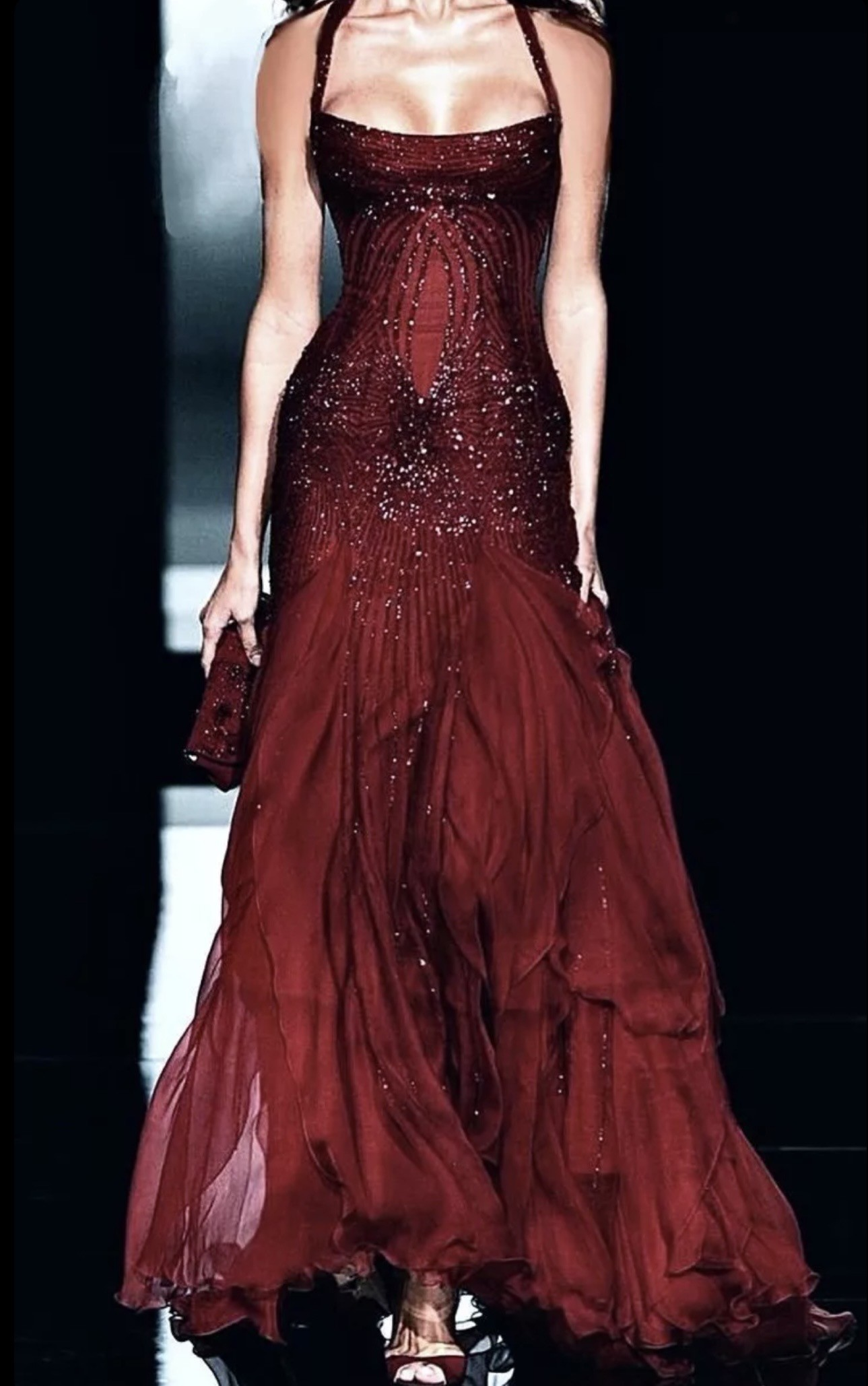 High-end halter-neck slim fit exquisite rhinestone beaded sexy long ball gown, birthday party evening dress, prom dress gh7114