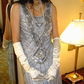Light Gray Blue Spaghetti Strap Sequin Fitted Waist Vintage Luxury Prom Gown, Evening Party Dress gh8372