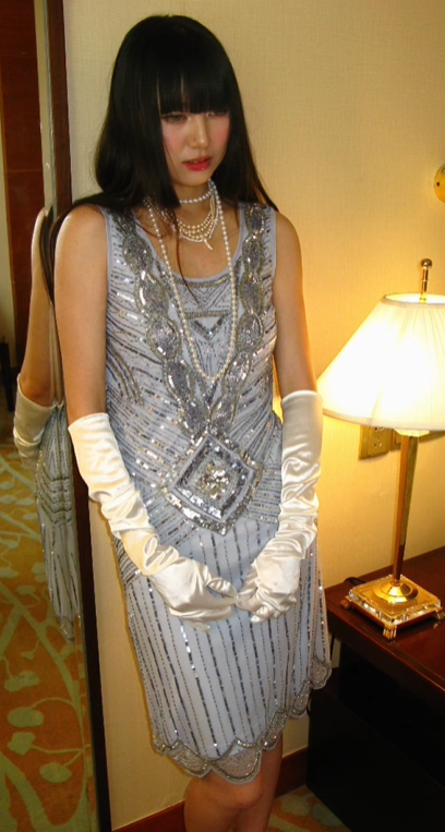 Light Gray Blue Spaghetti Strap Sequin Fitted Waist Vintage Luxury Prom Gown, Evening Party Dress gh8372