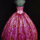 girlhomeshops-Pink Delicate Beaded Long Tulle Ball Gown gh6290