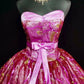 girlhomeshops-Pink Delicate Beaded Long Tulle Ball Gown gh6290