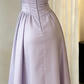 Strapless Sweetheart Lavender Satin Formal Gown Corset Lace Up A-Line Midi Skirt Homecoming Dress gh9478