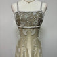 Robe de soirée longue en tulle, magnifique robe de soirée, dégradé rétro, exquise, perlée, élégante, couleur champagne, robe de bal, gh3192