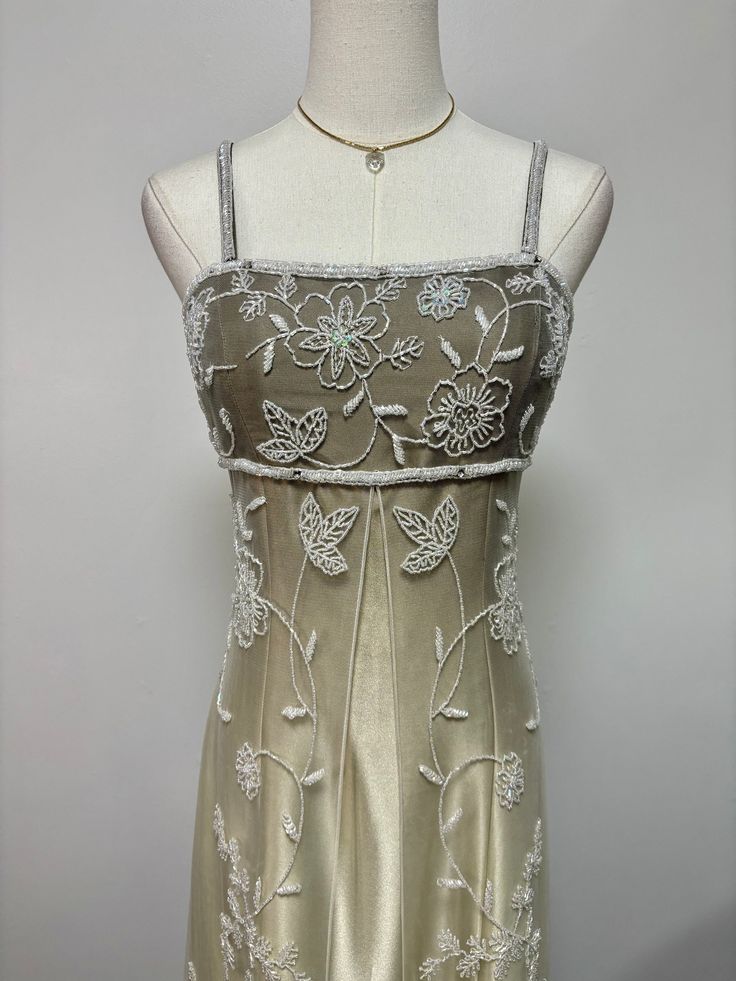 Robe de soirée longue en tulle, magnifique robe de soirée, dégradé rétro, exquise, perlée, élégante, couleur champagne, robe de bal, gh3192