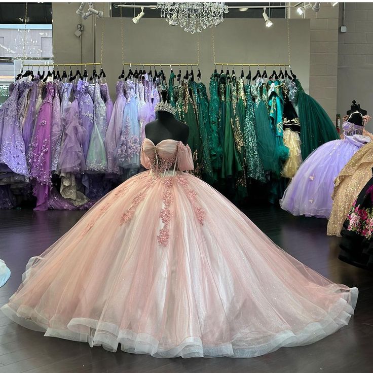 Rosa Glitzer Off-Shoulder Kristall Applique Spitze Tüll Süße Lange Ballkleid Abendkleid Erwachsene Zeremonie Kleid Graduierung Kleid gh3133