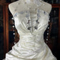 Girlhomeshops-Weißes, exquisites, perlenbesetztes, langes Satin-Ballkleid, Brautkleid, Brautkleid gh5352