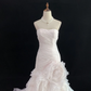 Blush Pink Strapless Sexy Long Romantic Gown, Cinched Waist & Slim Bodycon Hip Design, Wedding Dress & Bridal Gown gh8160