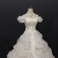 Off-White Off-the-Shoulder Romantic Gown, Cinched Waist, Voluminous Princess Skirt, Wedding Dress & Bridal Gown gh8200