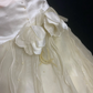 Light Yellow Spaghetti Strap Long Romantic Gown with Fitted Waist and Fluffy Princess Skirt, Wedding Dress & Bridal Gown gh8341