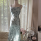 Light Blue Gorgeous Sparkling Fashion Elegant Exquisite Beaded Long Chiffon Fairy Ball Gown Evening Dress Birthday/Wedding Guest/Vacation Party Dress Prom Dress Valentine's Day Date Dress gh4036